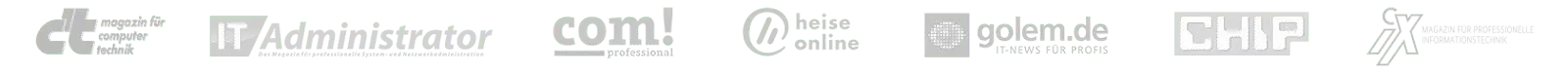 Logos von Bewertungsplattformen für pcvisit
