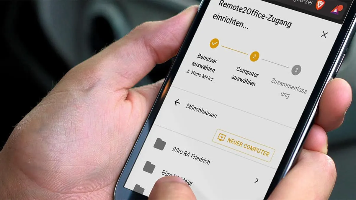Bildschirmansicht der pcvisit Web App auf verschiedenen Devices